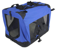 YES4PETS Small Portable Foldable Dog Cat Puppy Soft Crate Cage-Blue Pet Care Kings Warehouse 