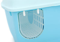 YES4PETS XL Portable Hooded Cat Toilet Litter Box Tray House with Handle and Scoop Blue Kings Warehouse 