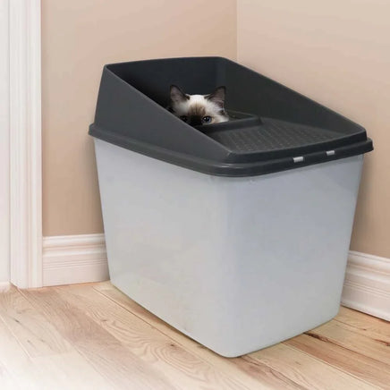 YES4PETS XL Top Entry Cat Litter Box No Mess Large Enclosed Covered Kitty Tray Kings Warehouse 