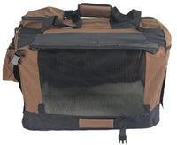YES4PETS XXL Foldable Soft Dog Cat Puppy Carrier Crate With Curtain-Brown Pet Care Kings Warehouse 