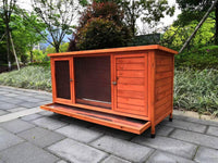 YES4PETS XXL Rabbit Hutch Guinea Pig Cage , Ferret cage Chicken Coop W Pull Out Tray 150x60x75 cm Kings Warehouse 