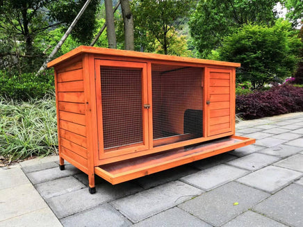 YES4PETS XXL Rabbit Hutch Guinea Pig Cage , Ferret cage Chicken Coop W Pull Out Tray 150x60x75 cm Kings Warehouse 