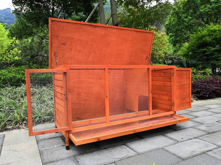 YES4PETS XXL Rabbit Hutch Guinea Pig Cage , Ferret cage Chicken Coop W Pull Out Tray 150x60x75 cm Kings Warehouse 