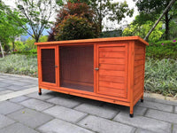 YES4PETS XXL Rabbit Hutch Guinea Pig Cage , Ferret cage Chicken Coop W Pull Out Tray 150x60x75 cm Kings Warehouse 