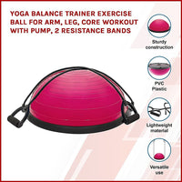 Yoga Balance Trainer Exercise Ball for Arm, Leg, Core Workout with Pump, 2 Resistance Bands Kings Warehouse 
