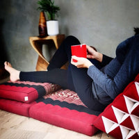 Yoga Thai relaxation Jumbo size cushions 3-Fold Zafu Meditation Cushion Set-100% Kapok Fibre XL JUMBO size KingsWarehouse 