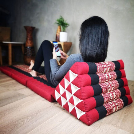 Yoga Thai relaxation Jumbo size cushions 3-Fold Zafu Meditation Cushion Set-100% Kapok Fibre XL JUMBO size KingsWarehouse 