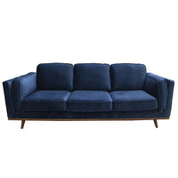 York Sofa 3 Seater Fabric Cushion Modern Sofa Blue Colour Living Room Kings Warehouse 