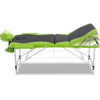 Zenses Massage Table 75cm 3 Fold Aluminium Beauty Bed Portable Therapy KingsWarehouse 
