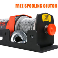 ZESUPER Electric Winch 2500LBS/1134KG 12V 15.2M Steel Cable ATV UTV 4WD 4X4 Boat Kings Warehouse 