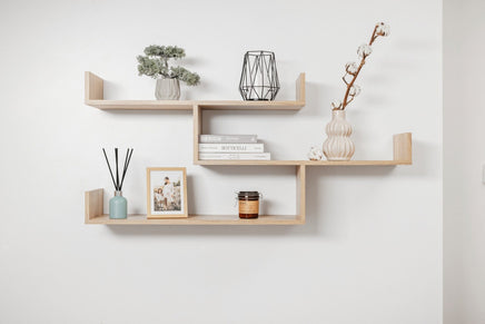 ZURICH MULTI LEVEL SHELF KIT (OAK) Kings Warehouse 