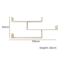ZURICH MULTI LEVEL SHELF KIT (OAK) Kings Warehouse 