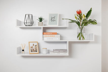 ZURICH MULTI LEVEL SHELF KIT (WHITE) Kings Warehouse 