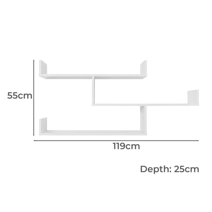 ZURICH MULTI LEVEL SHELF KIT (WHITE) Kings Warehouse 